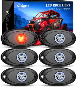 Nilight 6PCS Red LED Rock Light Set – Waterproof Light Pods | Under Body Wheel Well Accent Lights | For Car Truck ATV UTV SUV Motorcycle Boat | IP68 Rated “dealsforyoudays” decor