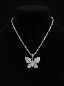 VEX Butterfly Pendant Baguette CZ Charms