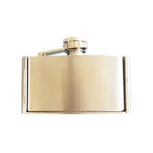 Blank Three Oz Stainless Steel Flask Belt Buckle Containers Portable