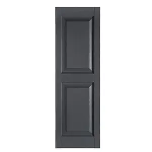 212 MAIN Premier Raised Panel Exterior Window Shutters with Center Mullion, Dark Gray, IR521559007 - 15 x 59 in. (For Exterior Use)