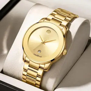 Aluxurious business quartz watch designed for both men and women. It features a sturdy and corrosion-resistant stainless steel strap, with a calendar function, water resistance, and is both precise and durable. It is suitable for daily wear and as a gift.