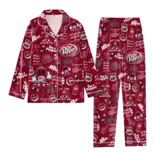 Dr Pepper Pajamas Set, Long Sleeve Pajamas Set, Beer Pajamas Set, Gift For Men And Women