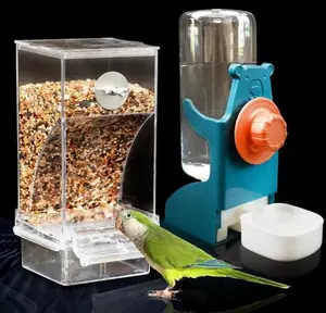 2 pcs bird feeding and water feeding set, suitable for various small pet birds such as parrots, tiger skins, phoenixes, cone tailed parrots, etc