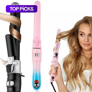Rotating Curling Iron for Beach Waves, Portable Electric Hair Curler, Lightweight 1.1 Inch Hair Curling Wand for Long Short Hair #TOP PICKS(Sheet)