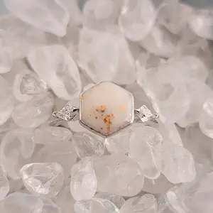 Breastmilk Ring made with Your Breast Milk - White Gold Breast Milk Jewelry