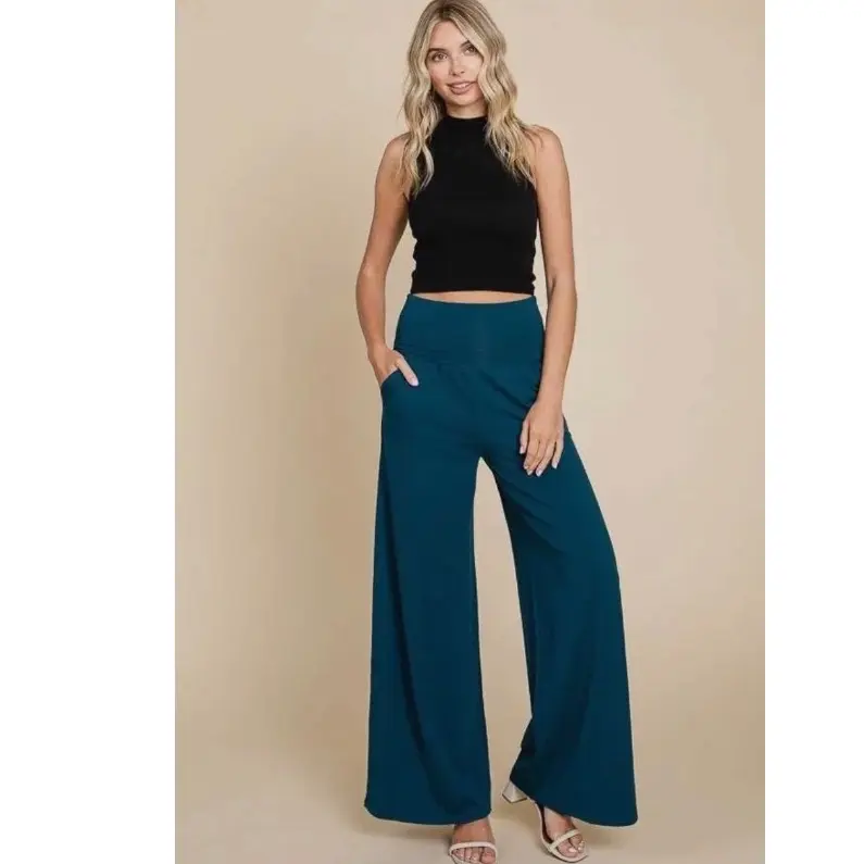 Paige Palazzo Pants: Teal