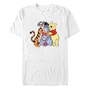 Men's Winnie the Pooh Hugging Group T-Shirt