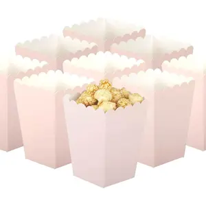 Light Pink Popcorn Boxes Set of 36 Mini Paper Popcorn Favor Boxes,Open-Top Cardboard Popcorn Container for Party Supplies