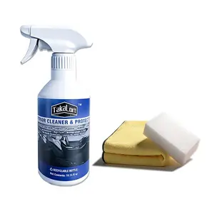 TakaLort Powerful Multi-Purpose Foam Cleaner 16Oz Car Interior Cleaner – Leather Stain Remover & Conditioner with Adjustable Nozzle, Includes Towel & Sponge(Pack of 1)