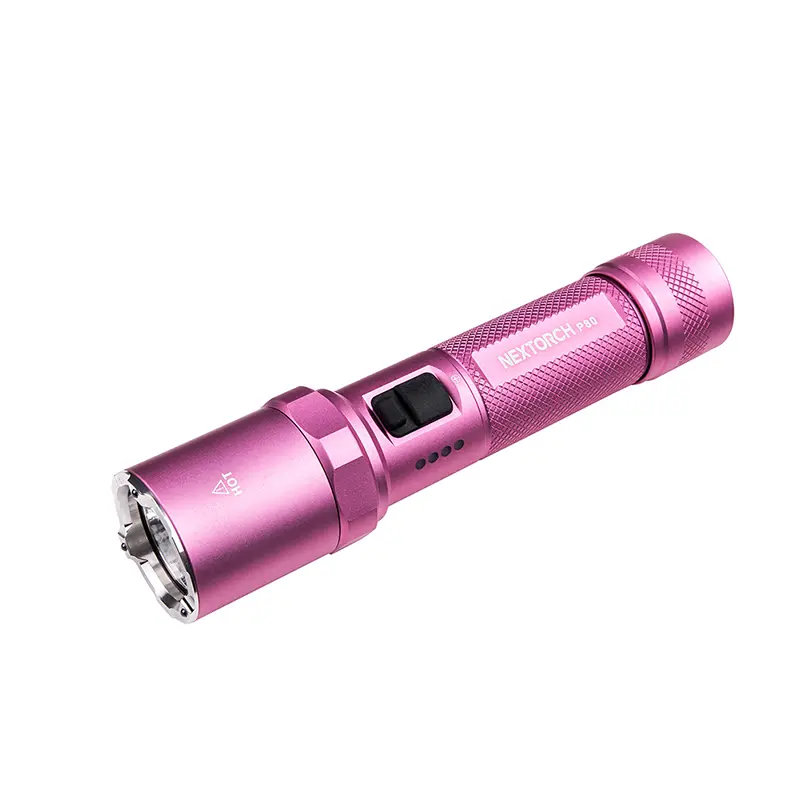 NEXTORCH P80B Pink Rechargeable Flashlight, 2100 Lumens Compact EDC LED Torch, 5 Adjustable Light Modes, Handheld Pocket Flash Light for Home Daily Use, Night Dog Walking, Emergency Backup, Camping & Outdoor Daily Carry