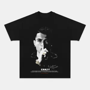 Cristiano Ronaldo Youth and Adult T-shirt and Sweatshirt graphic tees, Tees, graphic shirts CR7 Silence Gesture Portrait Soccer Icon Legend Vintage Football Streetwear Youth T-Shirt Adult T-Shirt Crewneck Sweatshirt Fan Gift