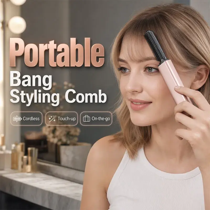 Portable Bang Styling Comb – Mini Hair Comb for Quick Bangs & Fringe Styling, Lightweight Compact Hair Styling Tool with Fine Teeth, Easy to Carry for Travel, Work, School, Touch-Ups & Everyday Hair Care