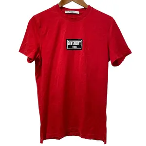 Pre-owned GIVENCHY Cotton Small Leather Goods Logo Patch T Shirt