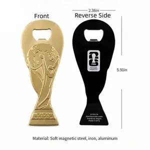 Official FIFA World Cup 2026 Magnetic Trophy Bottle Opener & Fridge Magnet (2-in-1) Soccer Aluminum Alloy,summerwins Utensils Kitchen