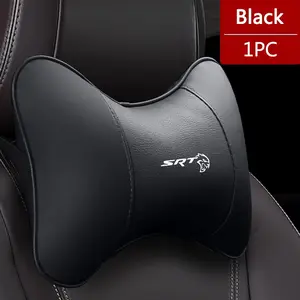 2PCS Car Seat Headrest Auto Logo Neck Pillow For Dodge SRT Charger Hellcat Challenger RAM Journey Caravan Styling Accessories