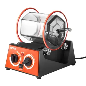 Jewelry Polisher Tumbler, 6.6lbs/3kg Capacity Mini Rotary Tumbler Machine with 0-60 Minutes Timer, 5 Speeds Jewelry Rotary Finisher for Surface Polishing Grinding Buffing Gemstones Jewels Coins