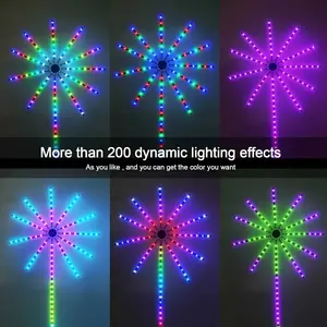 Waterproof RGBIC Christmas Firework Light, USB Powered LED Light String, Smart APP Control LED Light, Indoor Room Outdoor Garden Party Camping Holidays and Festivals Decor, Light Decoration