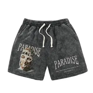 Men’s 2026 fashion cotton athletic casual shorts — trendy street Y2K snowflake pattern with a unique design and American-style graphic print; comfortable, breathable, lightweight fabric for surfing and basketball; suitable for all seasons; a premium gift
