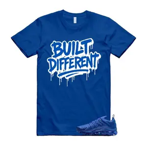 Men's VaporMax Game Royal Blue White Matching T-Shirt - BUILT DIFFERENT