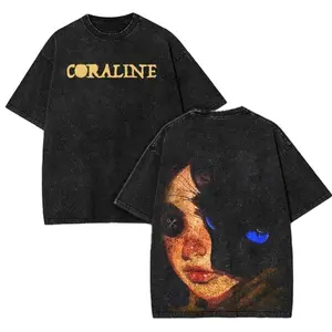 Funny Coraline Nutrition Facts T-Shirt | Personalized Name I Heart Coraline Tee | Movie Merch Graphic Streetwear