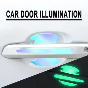 Automotive Exterior Protection Kit - Car Door Anti-Collision Strip, Door Bowl Protective Film, Phantom Luminous Film, Handle Anti-Scratch Sticker