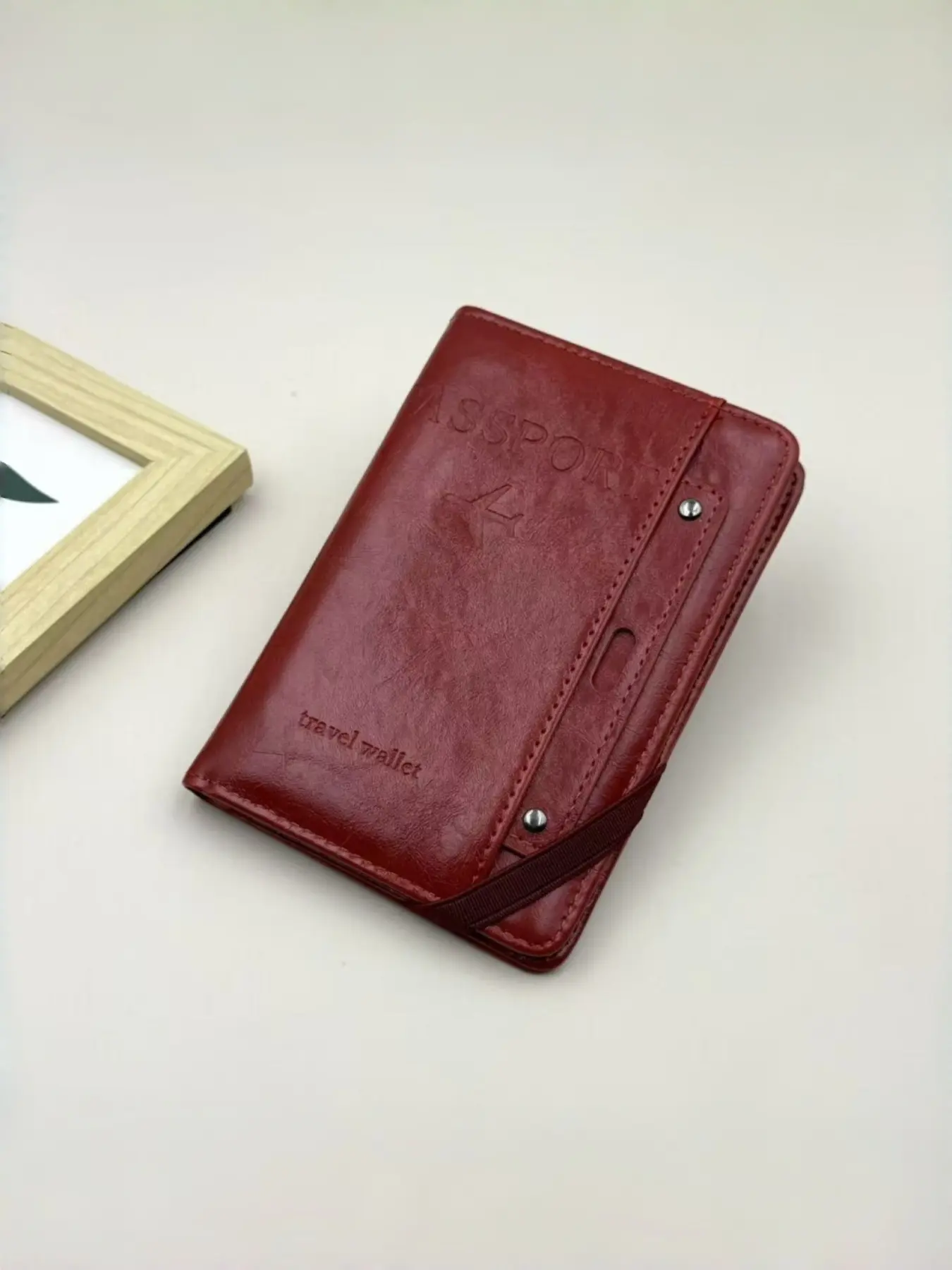 Anti-Scam Reid Passport Holder Passport Cover Passport Wallet Card Case Ticket Folder Travel Storage Bag Travel Essentials Multi-Functional Document Organizer