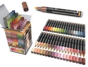 36 Acrylic Paint Pens Earth Tones (Pro Color Series Marker Set) (3mm MEDIUM)