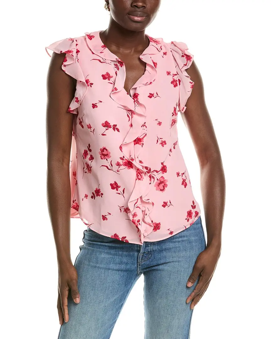 CeCe Cascading Ruffle Detailed Top