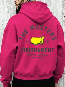 Unisex Fall Winter Golf Master's Casual Sweatshirt Hoodie, Classic Event Logo Print, Augusta National Club Design, Comfortable & Washable