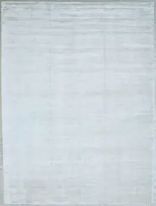 925 - Modern Indian Handmade Beige Bamboo Silk Rug