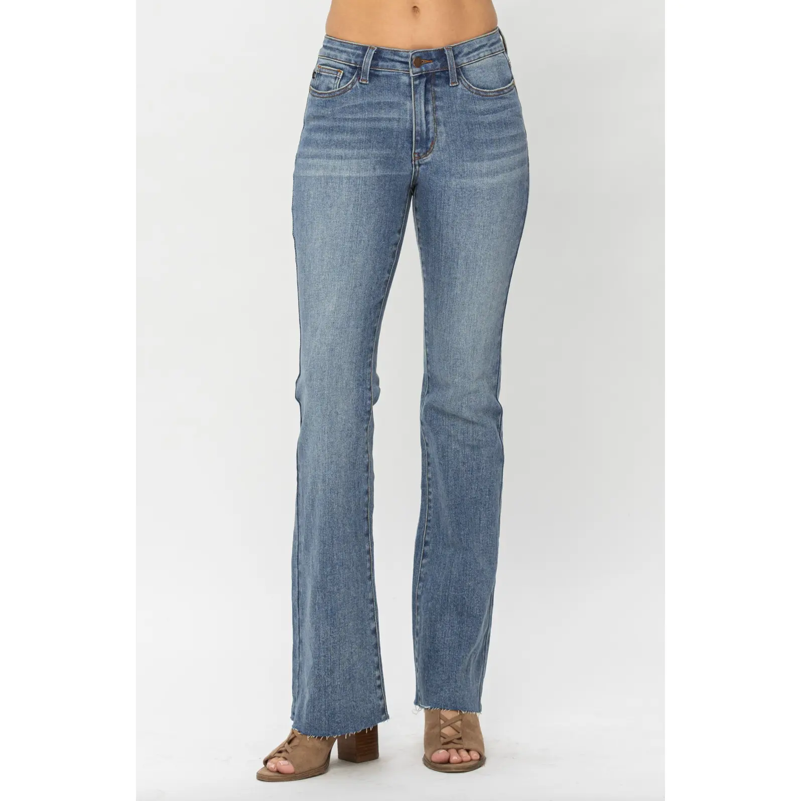 Judy Blue Raw Hem Bootcut Jeans