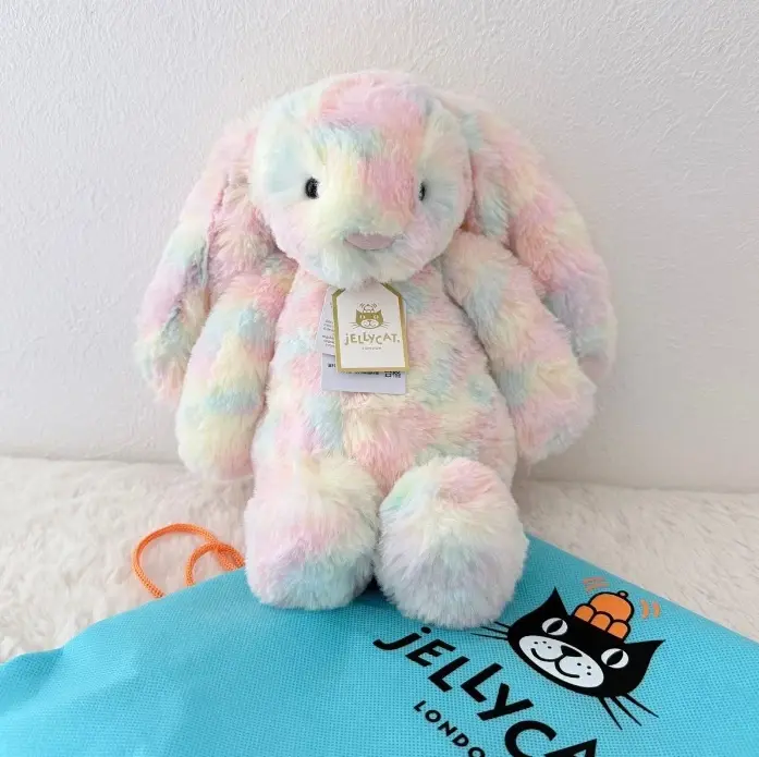 Jellycat Bashful Luxe Bunny Nimbus Plush Stuffed Animal – Ultra Soft Teddy Bunny in Cozy Hooded Onesie, Cute Collectible Gift for Kids & Adults