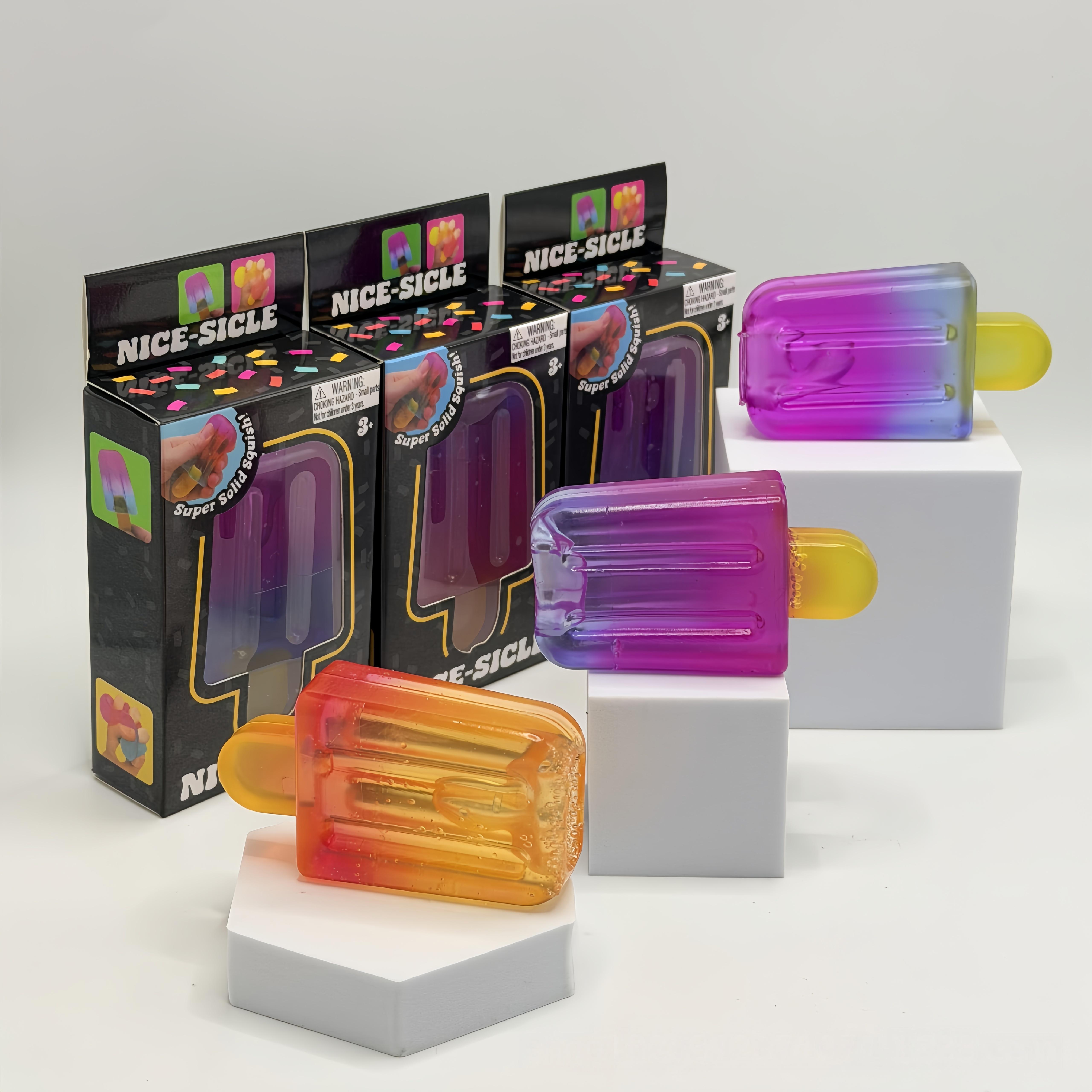 1pc Ice Cream Maltose Squeeze Toy, a soft,slow-rebound sensory toy.Needoh Giant Soft Ice Cream Stick Bead Toy, Stress Relief, Anxiety, Adhd, Autism, Boys, Girls, Adults, Calming Toy，A breathable, relaxing, soft, and slow-bouncing stress-relief desk gadget