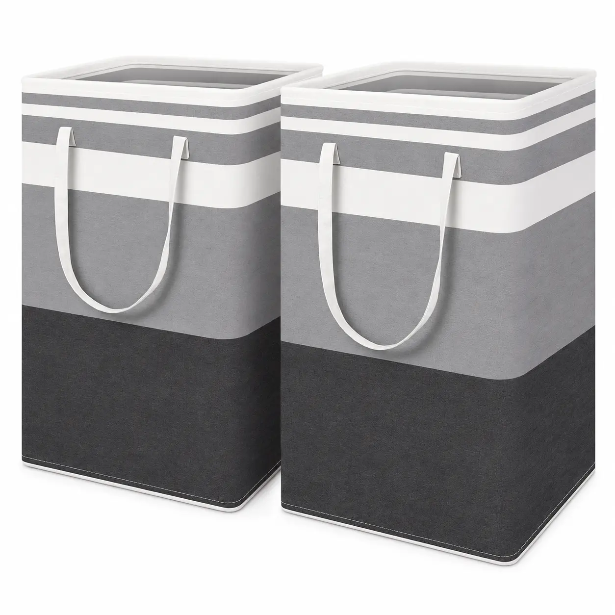 2-piece large laundry basket bag waterproof independent laundry basket foldable high leg clothes basket with extended handle