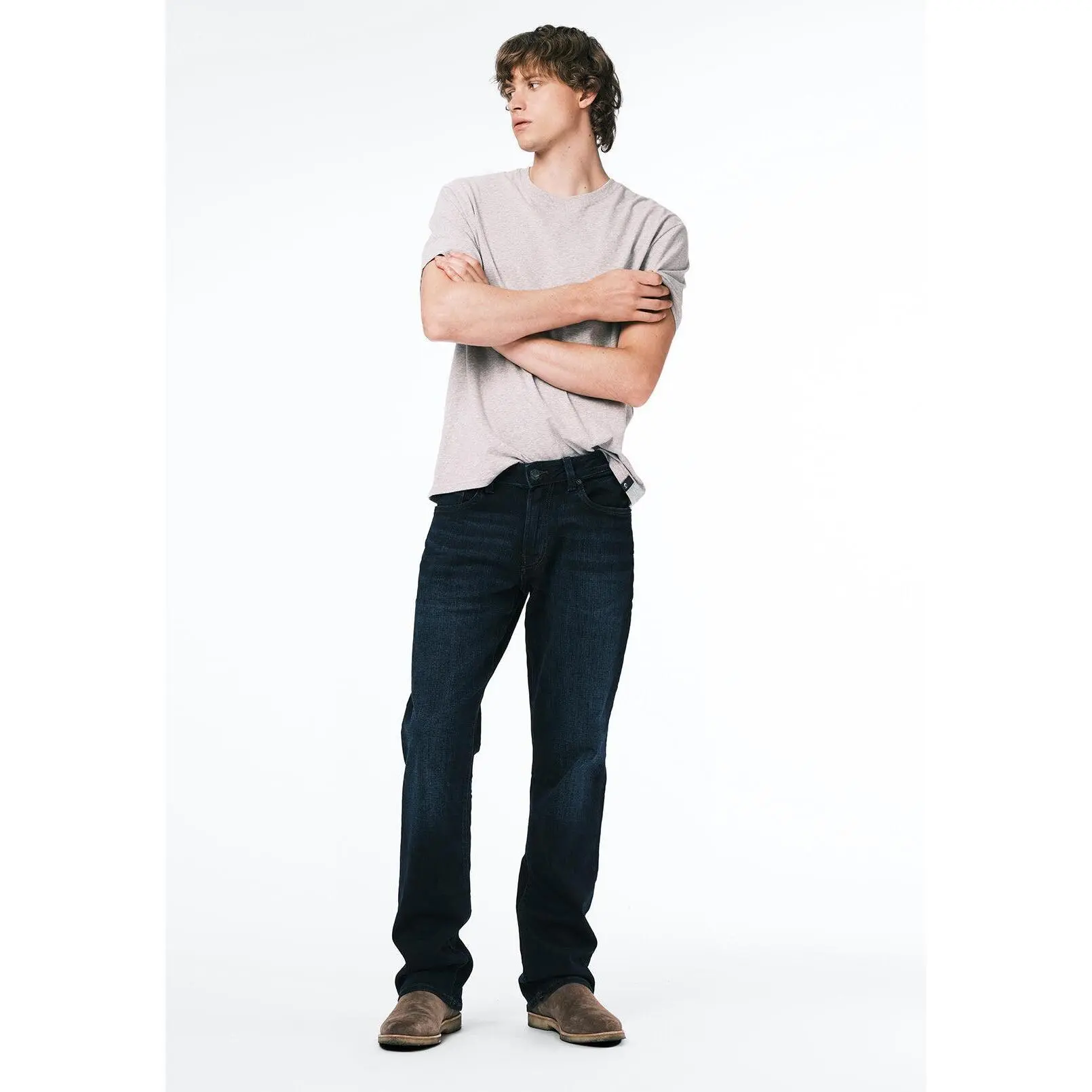 King Men's Slim Boot Jeans, Whiskered and Sanded - BM22675