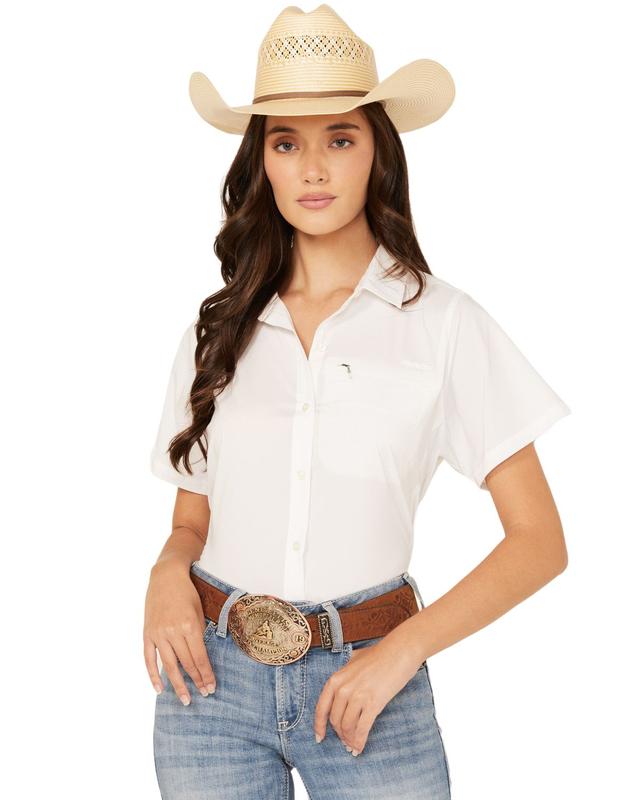 Ariat Women's Venttek Solid Short Sleeve Button-Down Stretch Western Shirt - 10055044