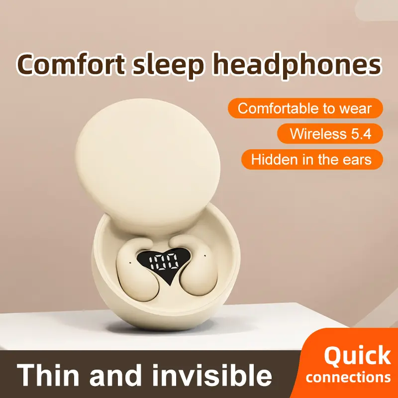 MSHUKCOE Sleep Earbuds Bluetooth 5.4 | Invisible Noise Canceling for Side Sleepers & Small Ears - 6h Playtime IPX5 Waterproof!​ Invisible Noise Canceling Headphones,back to school,back to school haul