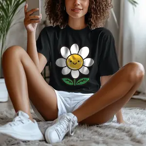 Women'S Sunflower Short Sleeve T-shirt Casual Summer Style