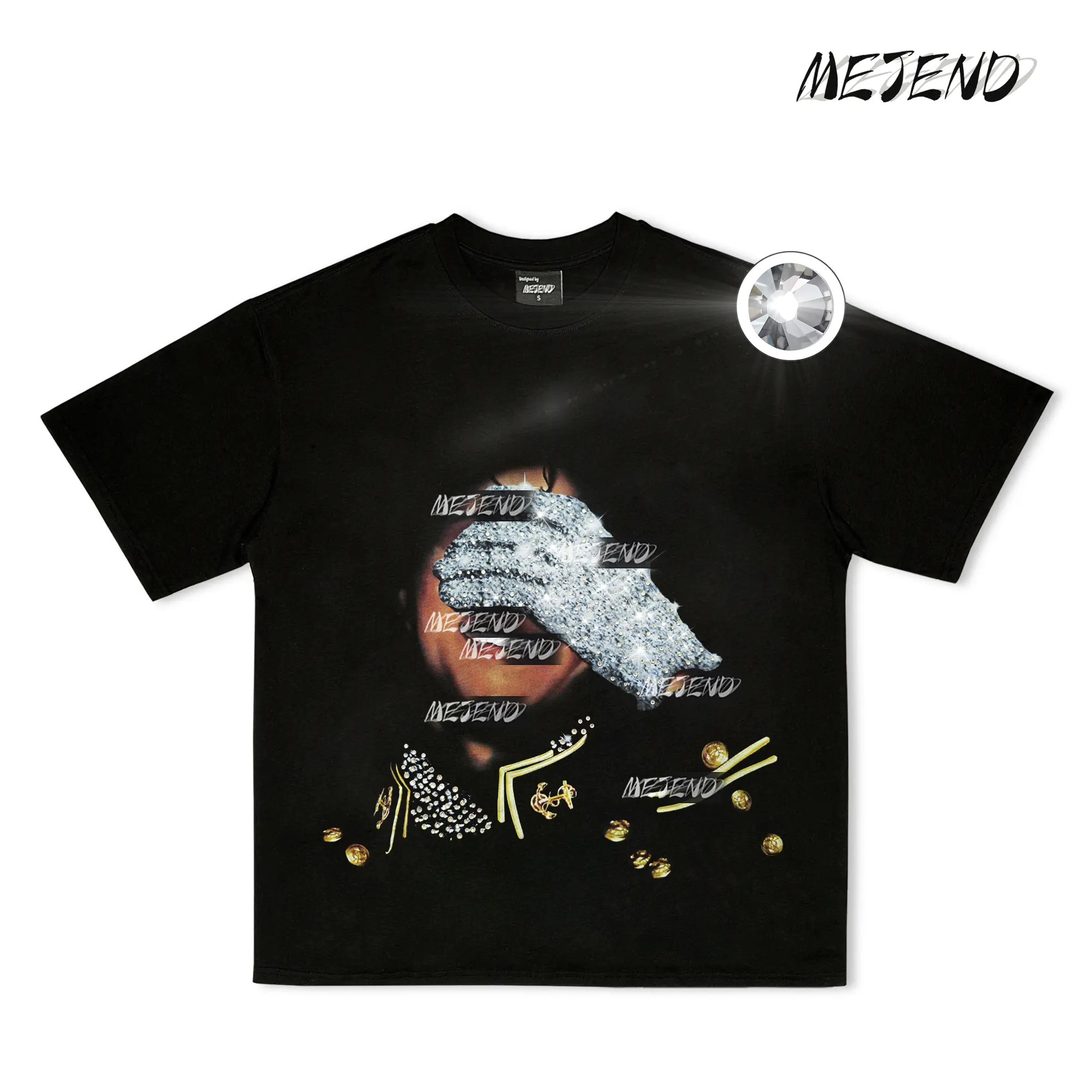 MeJend Printed Tshirt for Men, 250gsm Heavyweight Fabric, Cotton