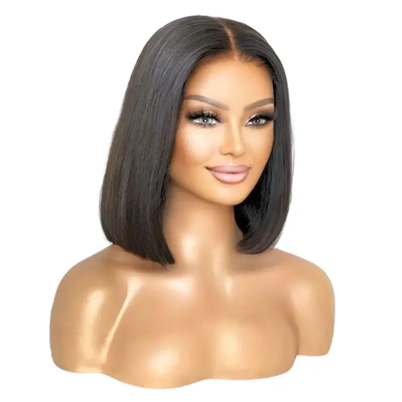 MUST-HAVE]200% Density Blunt Cut Bob Wig Real Human Hair 