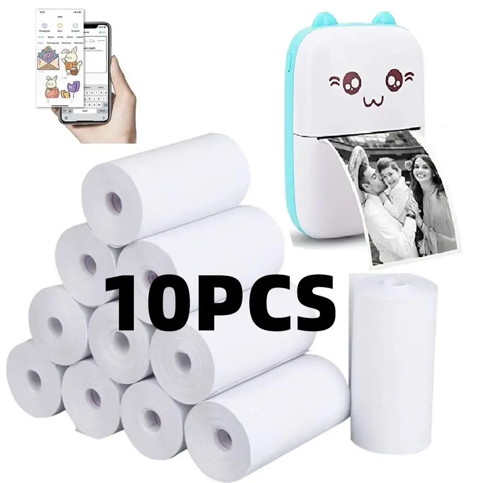Receipt Printer Paper, 10pcs/set Thermal Paper Rolls, Thermal Printer Paper, Printing Paper Replacement, Office Stationery & Supplies