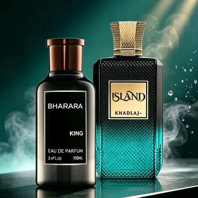 Bharara King Men's EDP & Khadlaj Island Unisex Extrait De Parfum 3.4oz Bundle