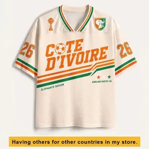 Côte D'Ivoire Soccer Jersey, Ivory Coast Retro Shirt, Custom Name Number Jersey, Elephants Football Fan Gift