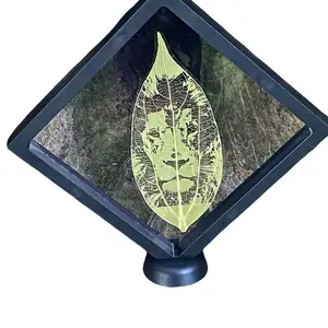 Custom Photo Engraved on Real Leaf with Display Frame - Memorial Keepsake - DISPLAY FRAME INCLUDED