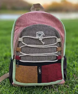 Organic Natural Himalayan Hemp Large Nepalese Boho Hippie Durable Cute Unisex Backpack
