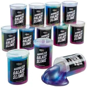 Marbled Galaxy Slime - 12 Pack - Cosmic Galaxy Gooey Unicorn Fidget Kit