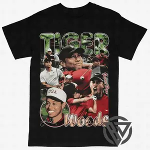 Tiger Woods T-shirt For Men Women, For Fans Unisex Casual Streetswear Top (V2)