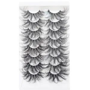Messy Crossed Fluffy False Eyelashes, High Quality Eyelashes, 8 Pairs Wispy Faux Cluster Lashes, Natural Curling Eye Makeup Strip Lashes, Full Volume Eyelash for Lashes Extensions