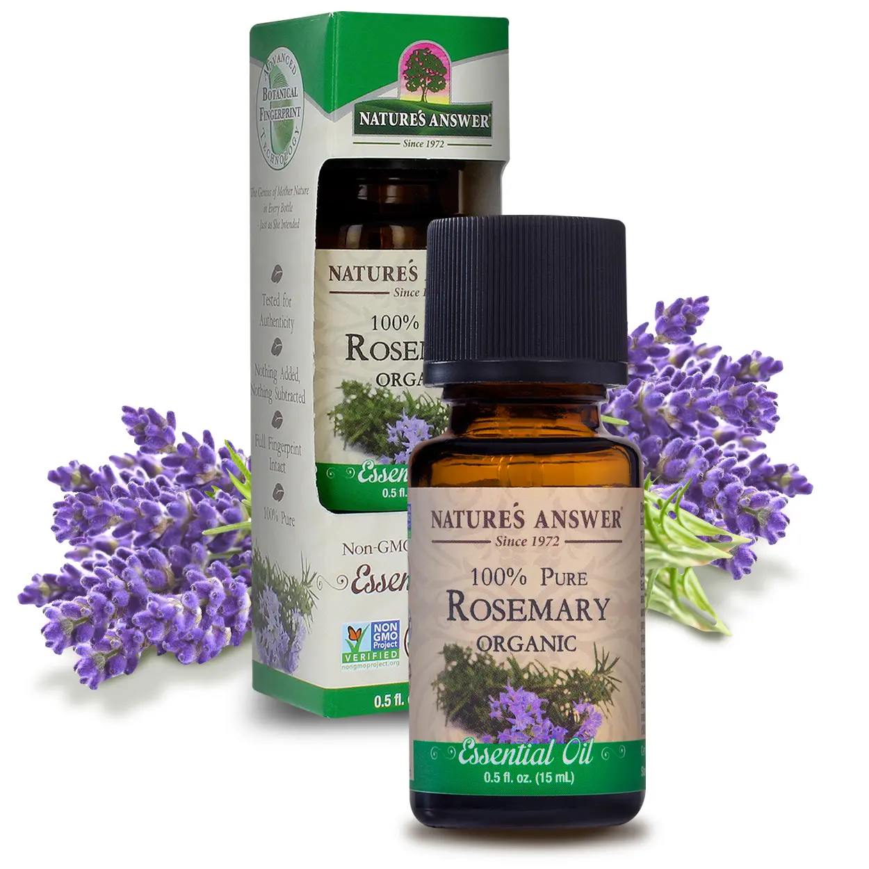 Nature’s Answer USDA Organic Rosemary Essential Oil, 100% Pure 0.5 fl oz. (15ml) | Natural Aromatherapy Oil for Diffuser/Humidifier, Steam Distilled | Made in USA