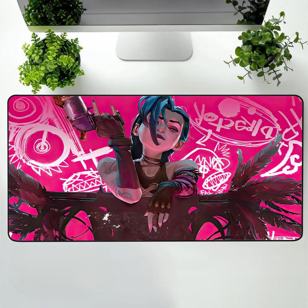 LoL Jinx Arcane Anime Manga V1 Desk Mat Gaming Setup Mousepad Gift for her Anime